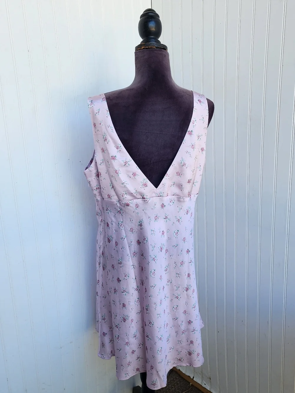 NWT BP NORDSTROM Women's Pink Cake Floral Sleeveless Satin Mini Dress Size XL - Picture 8 of 16